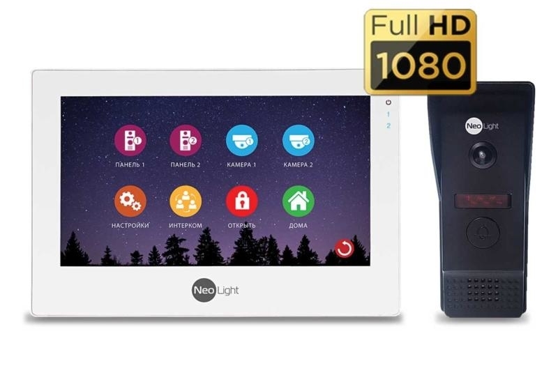 КОМПЛЕКТ ВИДЕОДОМОФОНА FULL HD С ЗАПИСЬЮ ВИДЕО ПО ДВИЖЕНИЮ